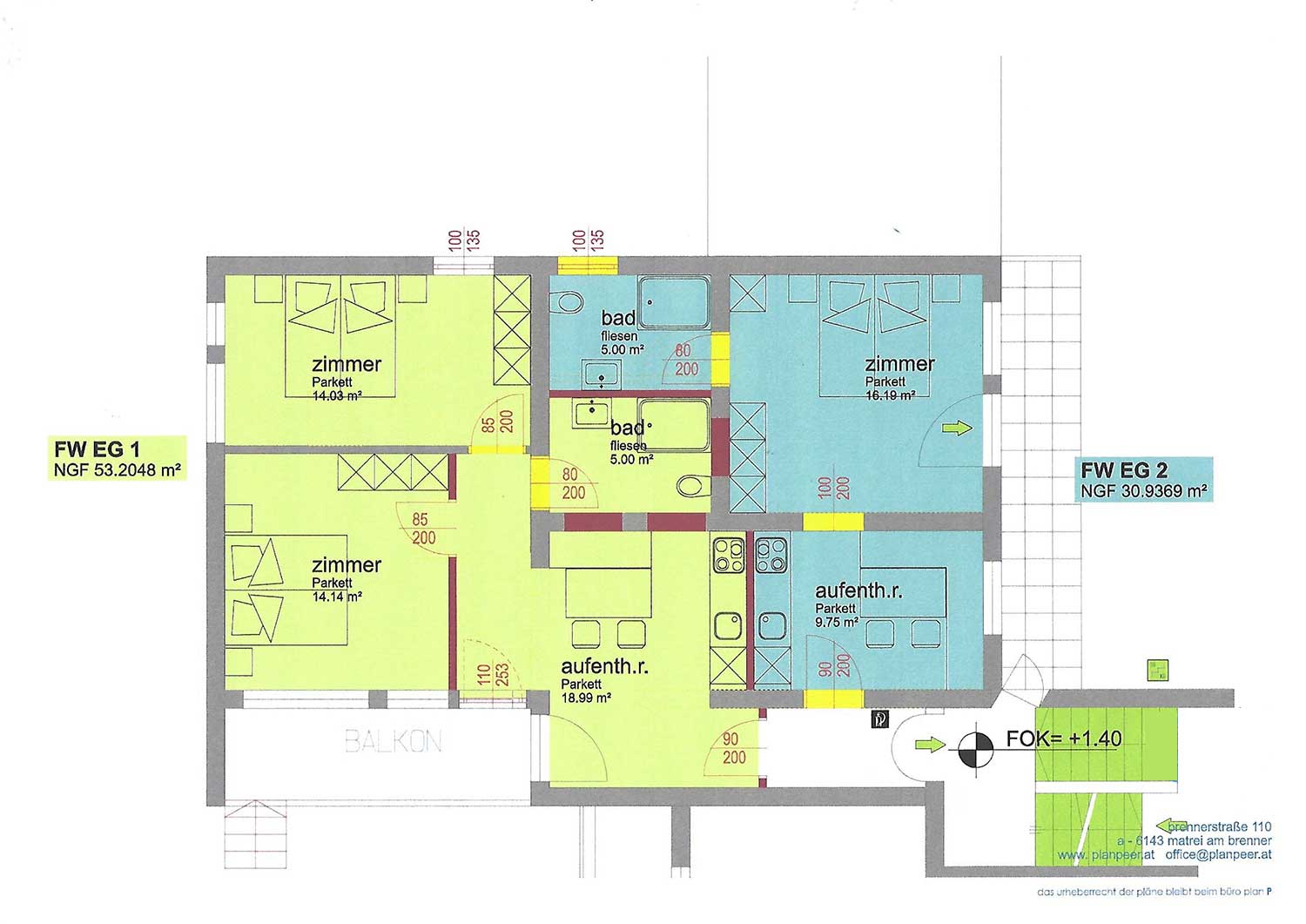 Plan Ferienwohnung Stubai