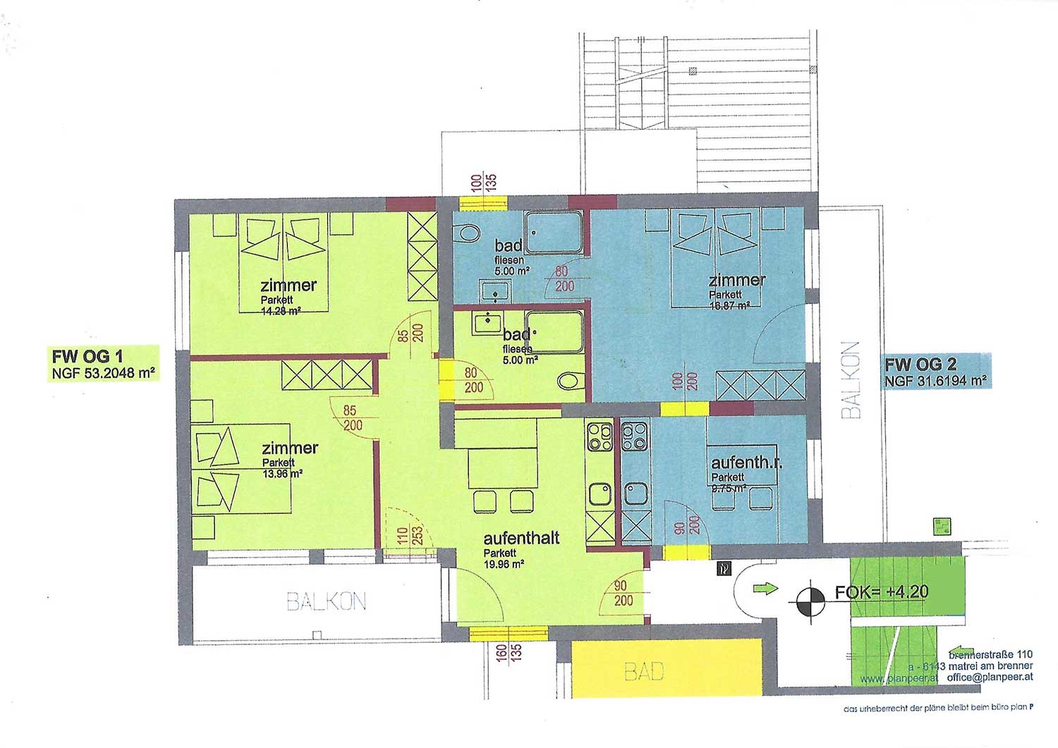 Plan Apartment 19 Telfes